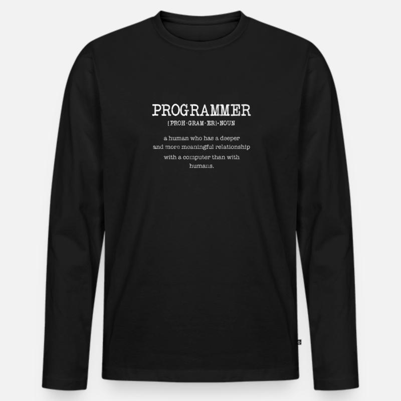 Programmer - Men's Premium Organic Long Sleeve Shirt - black