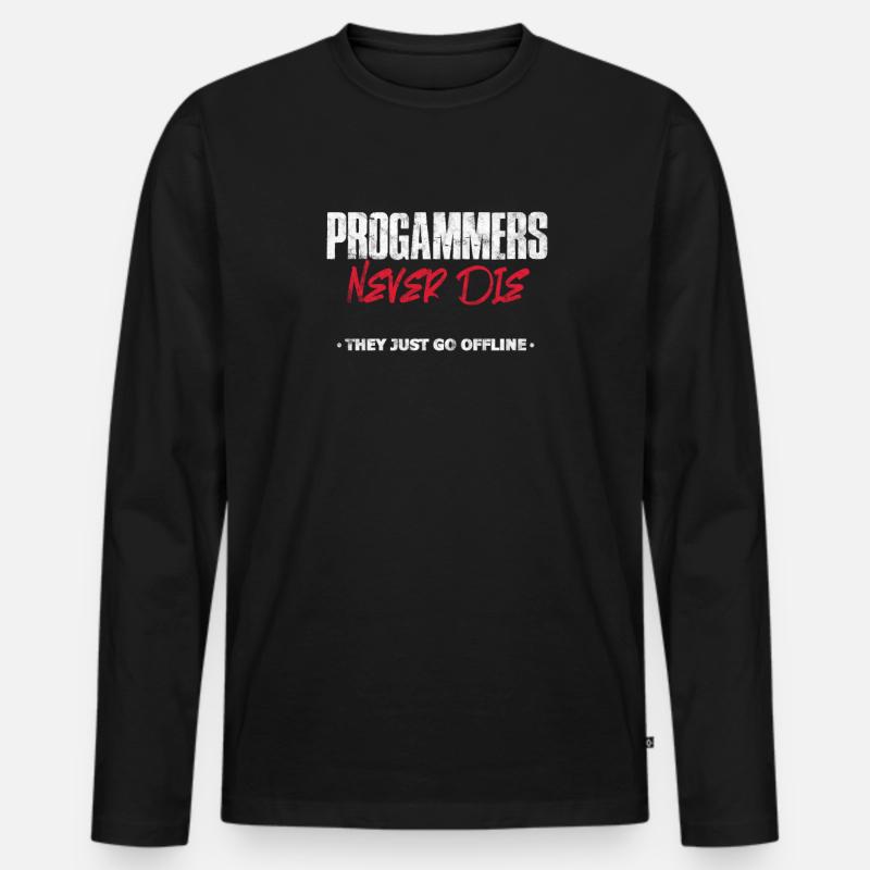 Programmer - Men's Premium Organic Long Sleeve Shirt - black