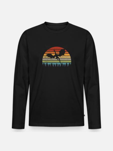 Dragon - Men's Premium Organic Long Sleeve Shirt - black