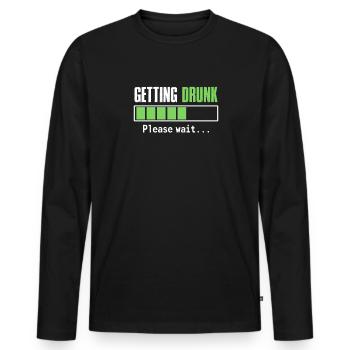 Bachelor party - Men's Premium Organic Long Sleeve Shirt - black - Front - Nico (187cm)