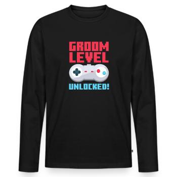 Bachelor party - Men's Premium Organic Long Sleeve Shirt - black - Front - Nico (187cm)
