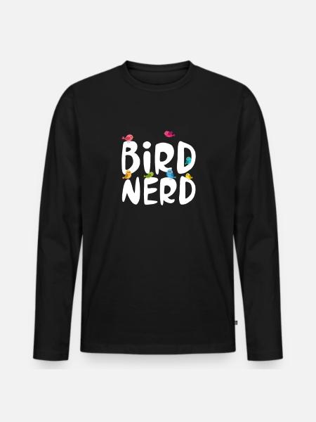 Ornithology - Men's Premium Organic Long Sleeve Shirt - black