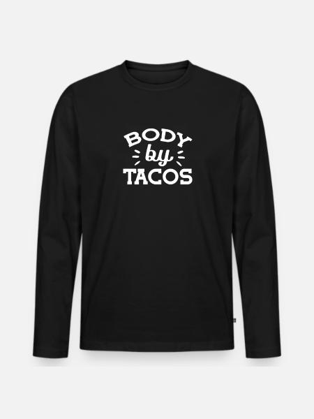 Taco - Männer Premium Bio Langarmshirt - Schwarz
