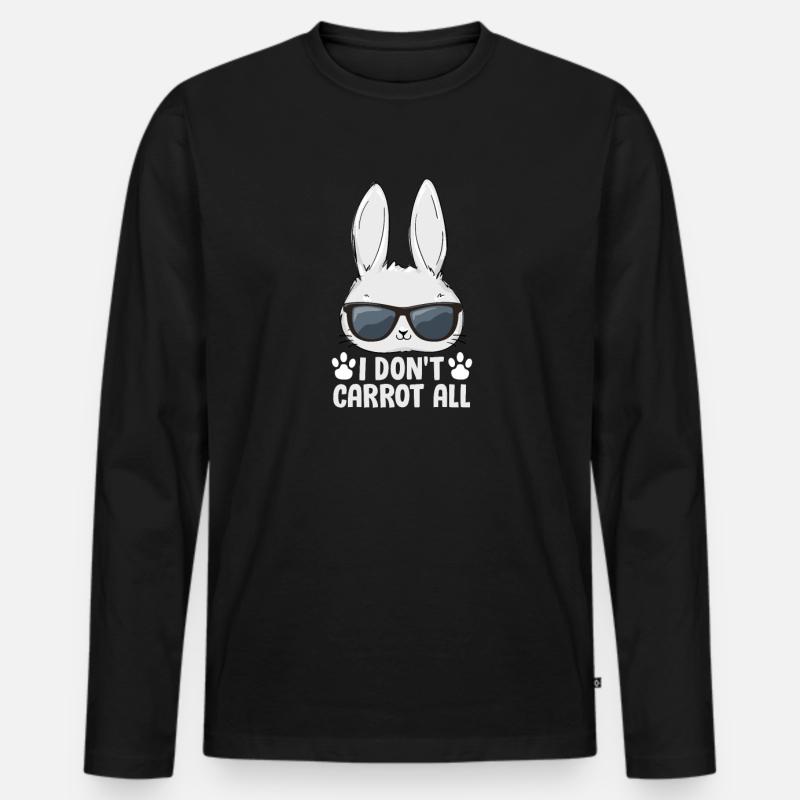 Hase - Männer Premium Bio Langarmshirt - Schwarz