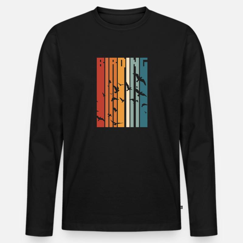 Ornithologie - Männer Premium Bio Langarmshirt - Schwarz