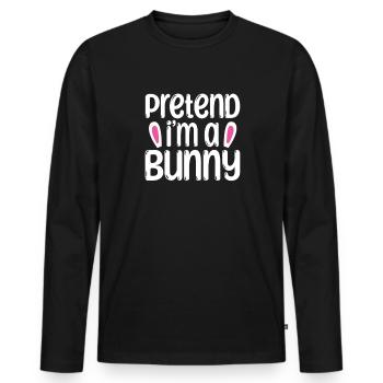 Rabbit Costume - Men's Premium Organic Long Sleeve Shirt - black - Front - Nico (187cm)