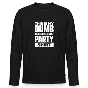 Bachelor party - Men's Premium Organic Long Sleeve Shirt - black - Front - Nico (187cm)