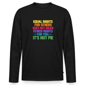 Menschenrechte - Männer Premium Bio Langarmshirt - Schwarz - Vorne - Nico (187cm)