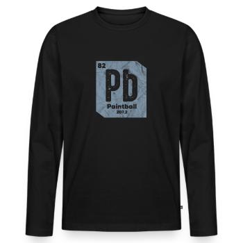 Paintball - Men's Premium Organic Long Sleeve Shirt - black - Front - Nico (187cm)