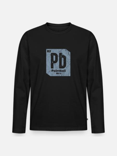Paintball - Men's Premium Organic Long Sleeve Shirt - black