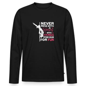 Pole Dance - Männer Premium Bio Langarmshirt - Schwarz - Vorne - Nico (187cm)