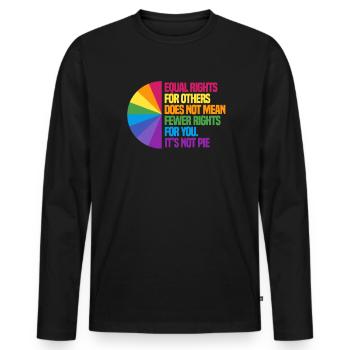 Menschenrechte - Männer Premium Bio Langarmshirt - Schwarz - Vorne - Nico (187cm)