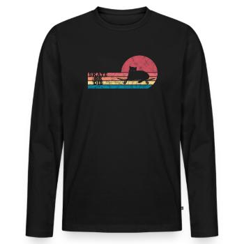 Skateboard Cat Skater Skate Skate Cadeau - T-shirt manches longues Premium bio Homme - noir - Devant - Nico (187cm)
