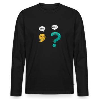 Grammar Teacher - Men's Premium Organic Long Sleeve Shirt - black - Front - Nico (187cm)