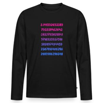 Mathematics - Men's Premium Organic Long Sleeve Shirt - black - Front - Nico (187cm)