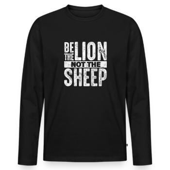 Motivation Motivate Career Saying Gift - Men's Premium Organic Long Sleeve Shirt - black - Front - Nico (187cm)