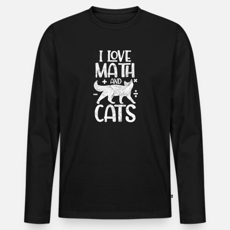 Mathematik Mathe Mathematiker Mathelehrer Geschenk - Männer Premium Bio Langarmshirt - Schwarz