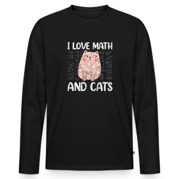 Mathematics - Men's Premium Organic Long Sleeve Shirt - black - Front - Nico (187cm)