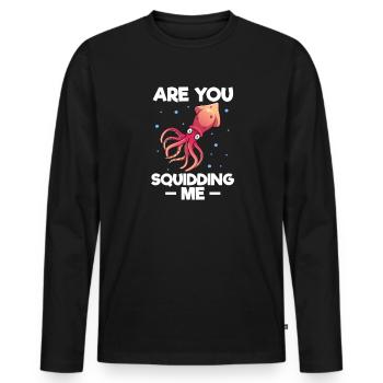 Squid - Men's Premium Organic Long Sleeve Shirt - black - Front - Nico (187cm)