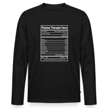 Physiotherapist - Men's Premium Organic Long Sleeve Shirt - black - Front - Nico (187cm)