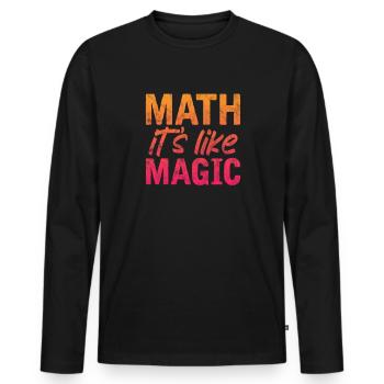 Mathematik - Männer Premium Bio Langarmshirt - Schwarz - Vorne - Nico (187cm)