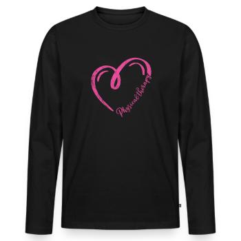 Physiothérapeute Physiothérapie Physio Cadeau - T-shirt manches longues Premium bio Homme - noir - Devant - Nico (187cm)