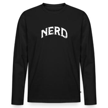 Computer - Männer Premium Bio Langarmshirt - Schwarz - Vorne - Nico (187cm)