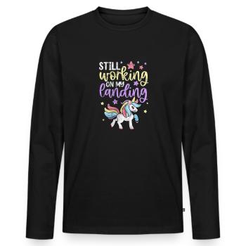 Verletzung Armbruch Unfall Verletzt Geschenk - Männer Premium Bio Langarmshirt - Schwarz - Vorne - Nico (187cm)