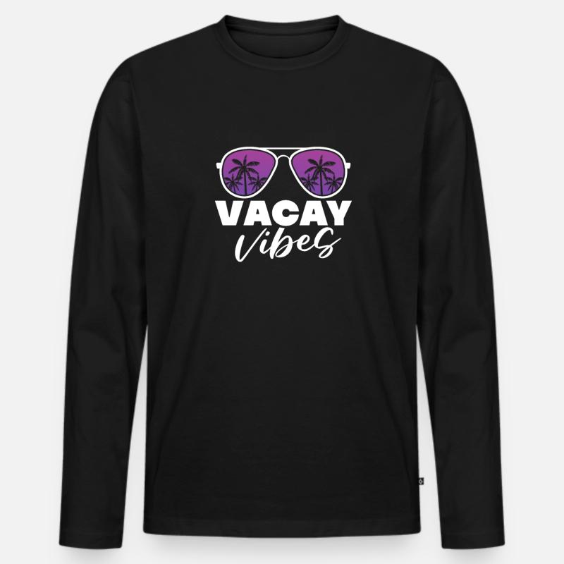 Strand - Männer Premium Bio Langarmshirt - Schwarz