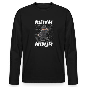 Mathematics - Men's Premium Organic Long Sleeve Shirt - black - Front - Nico (187cm)