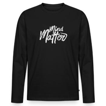 Motivation Motiver Carrière Dire Cadeau - T-shirt manches longues Premium bio Homme - noir - Devant - Nico (187cm)