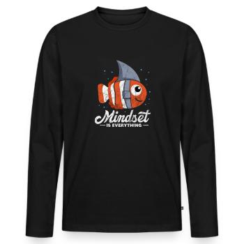 Motivation Motiver Carrière Dire Cadeau - T-shirt manches longues Premium bio Homme - noir - Devant - Nico (187cm)