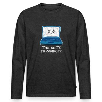 Computer Nerd PC Programmierer Informatik Geschenk - Männer Premium Bio Langarmshirt - Anthrazit meliert - Vorne - Nico (187cm)