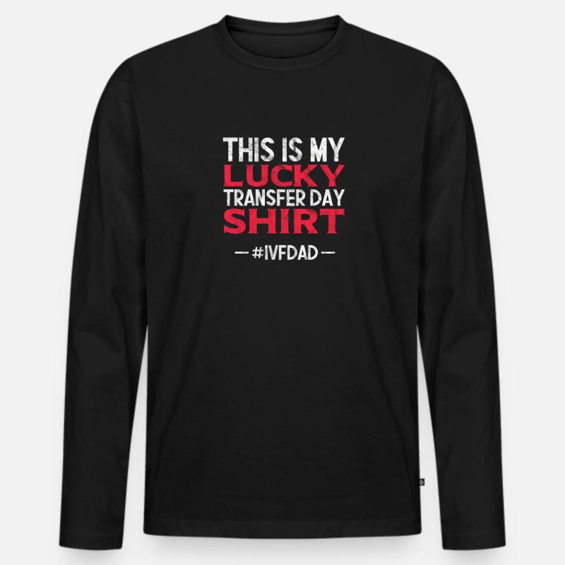 Vater - Männer Premium Bio Langarmshirt - Schwarz