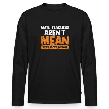 Mathematics - Men's Premium Organic Long Sleeve Shirt - black - Front - Nico (187cm)