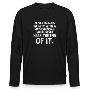 Mathematics - Men's Premium Organic Long Sleeve Shirt - black - Front - Nico (187cm)