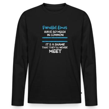 Mathematics - Men's Premium Organic Long Sleeve Shirt - black - Front - Nico (187cm)