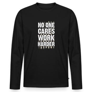 Motivation - Men's Premium Organic Long Sleeve Shirt - black - Front - Nico (187cm)