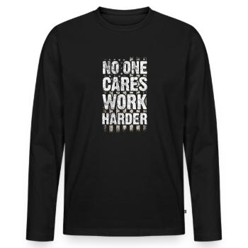 Motivation Motivate Career Saying Gift - Men's Premium Organic Long Sleeve Shirt - black - Front - Nico (187cm)