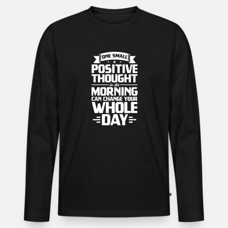 Motivation - Männer Premium Bio Langarmshirt - Schwarz