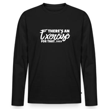 Physiotherapist - Men's Premium Organic Long Sleeve Shirt - black - Front - Nico (187cm)