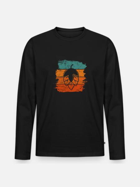 Brewer - Men's Premium Organic Long Sleeve Shirt - black