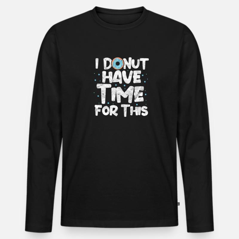 Donut - Männer Premium Bio Langarmshirt - Schwarz