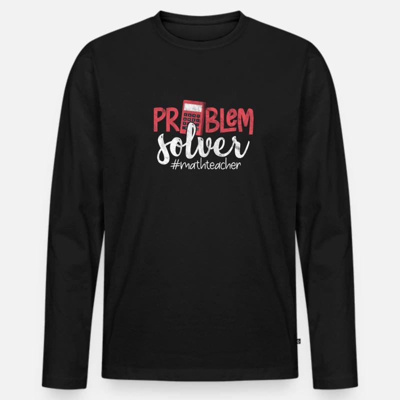 Mathematik - Männer Premium Bio Langarmshirt - Schwarz