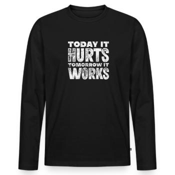 Physiothérapeute Physiothérapie Physio Cadeau - T-shirt manches longues Premium bio Homme - noir - Devant - Nico (187cm)