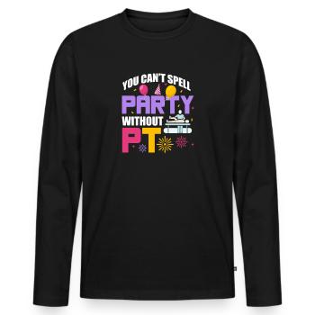 Physiotherapist - Men's Premium Organic Long Sleeve Shirt - black - Front - Nico (187cm)