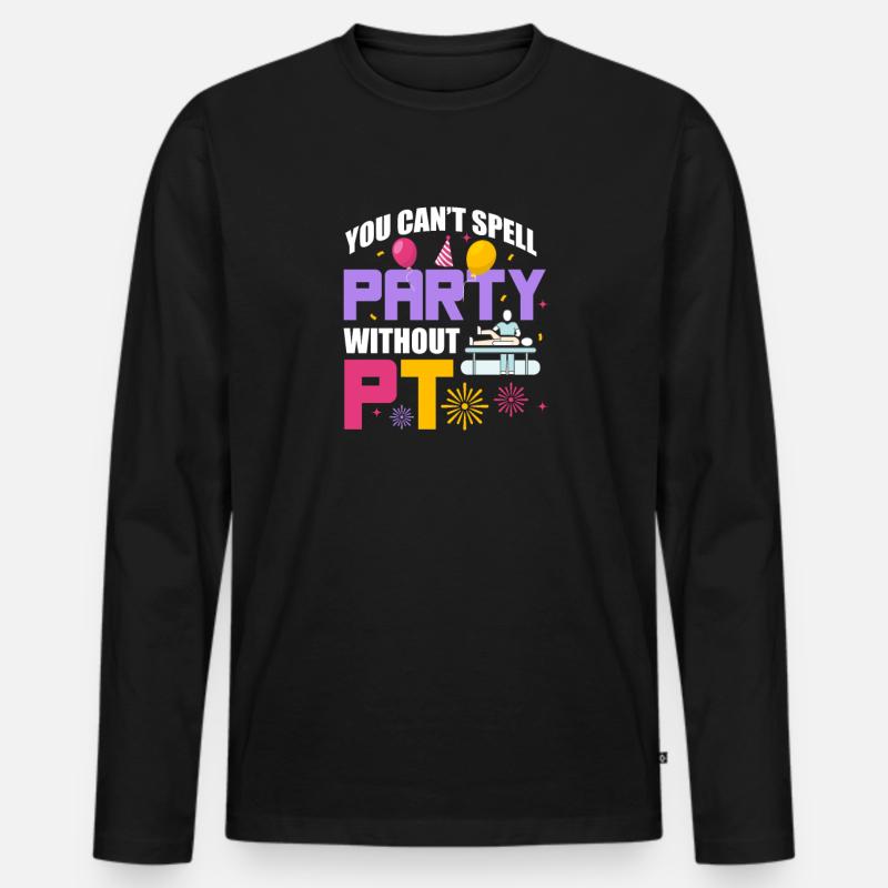Physiotherapeut - Männer Premium Bio Langarmshirt - Schwarz