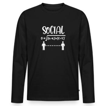 Mathematics - Men's Premium Organic Long Sleeve Shirt - black - Front - Nico (187cm)