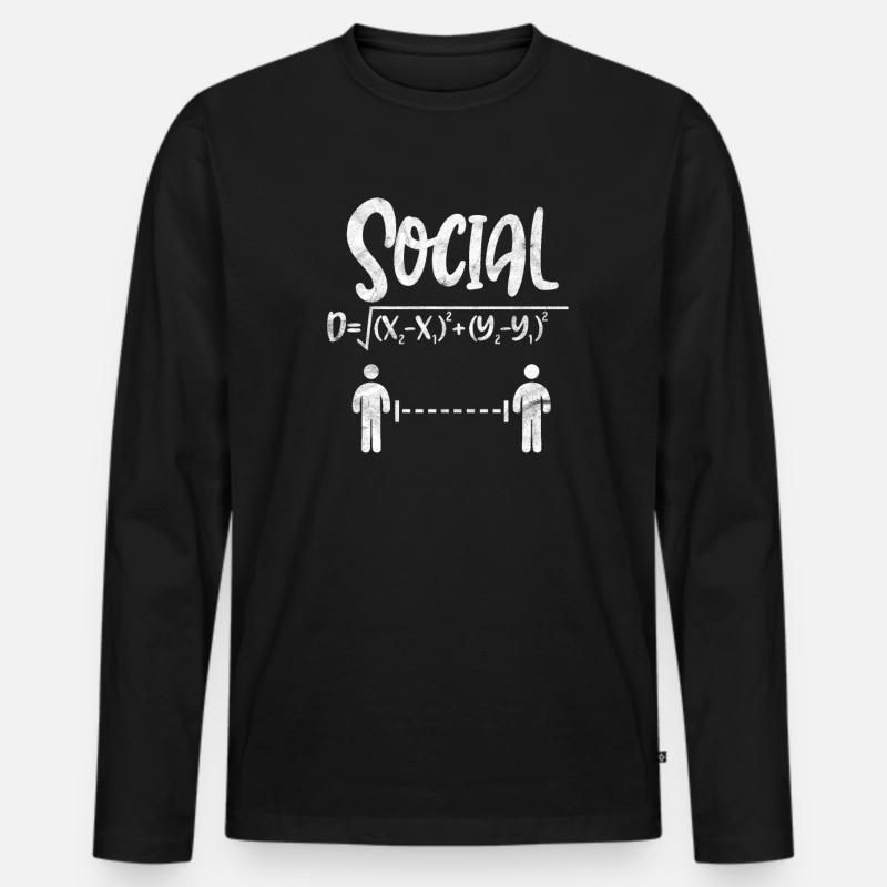 Mathematik - Männer Premium Bio Langarmshirt - Schwarz