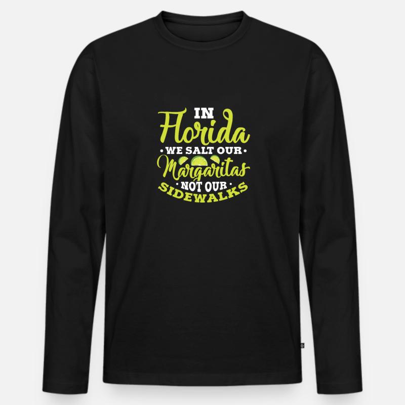 Florida - Männer Premium Bio Langarmshirt - Schwarz